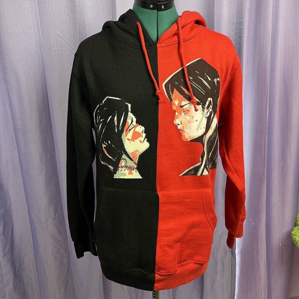 My Chemical Romance Unisex Split Red & Black Hoodie - XS